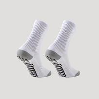 Anti-Slip Shock-Absorbing Grey Heel Football Socks for Men - Durable, Breathable Sports and Basketball Socks balta