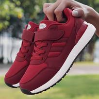Spring 2026 Unisex Velcro Walking Shoes for Middle-aged & Elderly - Casual Couple Style 38 black