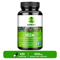Airboy - 650mg Neem Extract Supplement - Skin, Immune System Health 120*1