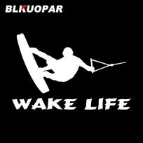 BLKUOPAR Wake Life Kite Surfing Car Stickers Individual Sports Decal Waterproof Die Cut Refrigerator Caravan Car Styling 15cm balta