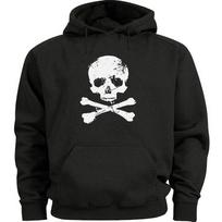 Jolly Roger Skull Crossbones Pirate Hoodie Sweatshirt Halloween Mens Clothing XXXXXL black