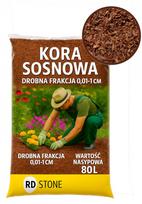 Fine Pine Bark 80L Natural Mulch for Garden Plant Protection