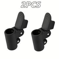 2Pcs Clamp Plastic Tent Clamp Fastener Adjustable for 22-25mm Poles for Canopy Caravan Awning Annexe Poles Accessories Clips black