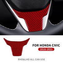 Carbon Fiber Modified For Honda Civic 2016-21 Car Inner Styling Protective 3D Anti-scratch Sticker Trim Auto Interior Accessorie gray