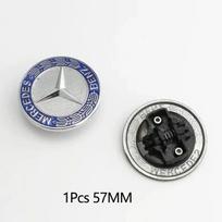 1pcs 57mm Car Hood Emblem Badge Bonnet Emblem For Mercedes Benz W124 W140 W163 W202 W203 W204 W210 W211 W205 A2048170616 gray