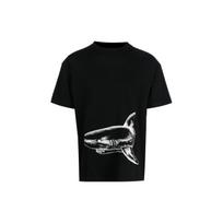 PALM ANGELS Broken Shark Classic T Shirt PMAA001S23JER0011003 S black