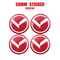 4 vnt. 56/60/65/68 mm automobilio ratlankio dangtelio lipdukas Ratlankio centro dangteliai Decal For KIA Ceed Sorento K Rio Sportage Soul Picanto Cerato Ceed red