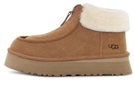 UGG Funkette Boot Cow Split Leather Thermal Abrasion Resistant Slip 38 brown