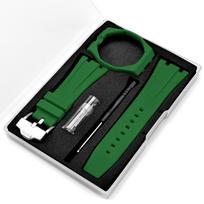 Modification Kit Case+FKM Rubber Strap for Swatch X AP Royal Pop Pocket Watch Changer To Wristwatch Accessories Bracelet 12 Clock blue