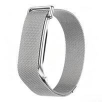 Google Fitbit Air Strap Stainless Steel Milanese Metal Watch Straps Adjustable Comfortable Replacement Bracelet for Smartwatch 3 Rose Gold gray