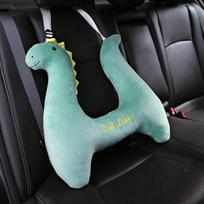 Automobilio kelioninė pagalvė keleivio galinės sėdynės komfortui minkštas pliušinis kaklo atramos pagalvėlė su dinozauro, vienaragio, anties dizainu 60x55 cm