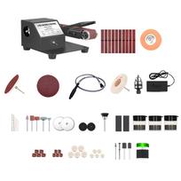 250 W vertikalus ir horizontalus mini juostinis šlifuoklis elektrinis šlifavimas poliravimas šlifavimo staklės šlifavimas EU & Type 2