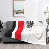 Dievas Su Mumis Antklodės Languotas Šiltas Flanelinis Palto Vokietijos Imperijos Herbas Vėliavos Mesti Antklodė Automobiliui Lovai Sofai Antklodė 100x125cm 40x50in gray