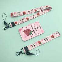 Fruit card holder, cute cartoon card holder, Student Campus Access Transfer Lanyard card holder, applicable to meal card bus card Metro Card Bank card