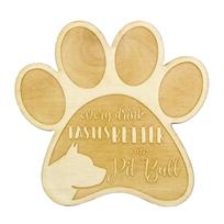 Pit Bull, American Pit Bull Terrier, Pitbull Terrier, APBT - Mug coaster, engraved coaster with dog, gift for dog lover by Art-Dog brand