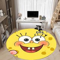 1pc SpongeBob SquarePants Office Round Area Rug,Bedroom Living Room Home Decor, Room Deco a1016076 120cm by 120cm yellow