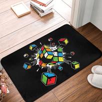 Matematikos Rubiko kubas Grindų Durų Virtuvės Vonios Kilimėlis Neslystantis Vidaus Geiko Mokytojo Dovana Durų Kilimėlis Tualeto Įėjimo Kilimas 40cmx60cm white