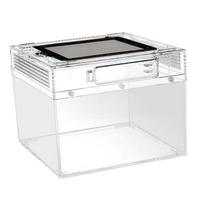 Reptile Terrarium Container Ventilation Clear Breeding Box Habitat for Jumping Lizards Scorpions Iguana Bearded Dragon white