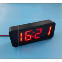 DC 5V 12V USB AUTOMOBILIO Laikrodis GPS Beidou Laiko nustatymas 12/24 Valandos Elektroninis Laikrodis LED Skaitmeninis LAIKO Rodymas Išjungimo Atmintis Stalo Laikrodis raudona