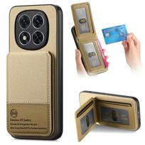 Telefono dėklas Xiaomi Redmi Note 14 15 Pro Plus RFID odinis su kortelių laikikliu Mi Phone Redmi 15c 14c Note 15 14 Pro+ Piniginės dėklas Redmi Note 15 Pro+