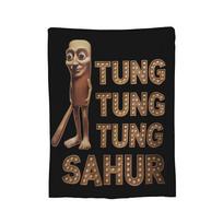 Tung Tung Tung Sahur Antklodė Italijos Smegenų Puvinio Memas Pliušinis Mesti Antklodė Miegamojo Sofos Asmeninė Itin Minkšta Šilta Lovatiesė, 150x180cm