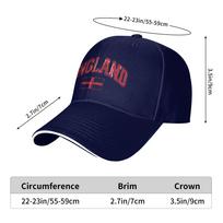 England Flag Design Baseball Cap  Fashion Trucker Hat Summer Unisex Unisex Tennis Skate Baseball Caps One Size blue