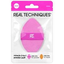 Real techniques miracle powder puff aplikator do pudru i gąbka do makijażu 2w1