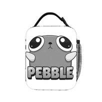 Dandys World Games Pebble  Insulated Lunch Bags Portable  Reusable Cooler Bag Tote Lunch Box Office  Picnic Girl Boy One Size gray