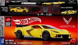 Konstruktorius Mattel Hot Wheels Corvette C8.R, 261 vnt., geltona sp.