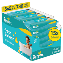 Drėgnos servetėlės kūdikiams Pampers Fresh & Clean, 780 vnt.