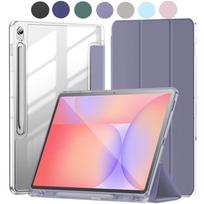 dėklas Skirta Samsung galaxy Tab S10 Lite SM-X400/X406B/S10 FE/S10/S9 FE/S9, Skaidrus dėklas su vietomis pieštukui, Automatinis miego/žadinimo režimas For Tab S10 Lite violetinė