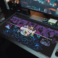 Undertale Pelės Padas Didelis Žaidimų Stalo Pagalvėlė Neslystantis Nešiojamojo Kompiuterio Planšetinio Kompiuterio Didelis Pelės Padas XXL Kilimėlis Mini PC Žaidimų Kilimėlis Su Užrakinta Briauna_xia 30cmx60cm(11.8x23.6inch) blue