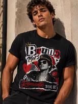 Bruno Marss Romantic World Tour 2026 Graphic Pop Music T-shirt 2026 Summer New Men Women Hip Hop Y2K Cotton Street Wear T-shirt 140 brown