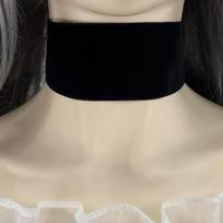 Classic Imported Black Velvet Choker, Korean Minimalist Short Neck Chain for Men Women beige