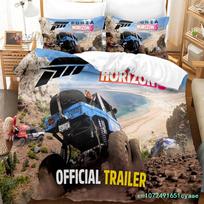 Forza Horizo Bedding Set Single Twin Full Queen King Size Bed Set Aldult Kid Bedroom Duvetcover Sets 3D Print  Sports Car EU Single 135*200cm/53x79in 3pcs gray