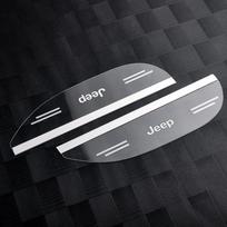 2 vnt. Automobilio dekoracija Šoninio galinio vaizdo veidrodžio lietaus antakis Skydelis Apsauginės lipdukai Jeep Renegade Compass Grand cherokee Wrangler gray