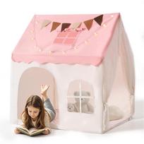 VEVOR Kids Play Tent PVC Frame Playhouse for Kids with Padded Mat Pink, for Toddlers Girls Boys, Indoor & Outdoor, Reading Nook Nap Bed Tent 120 x 105 x 127 cm