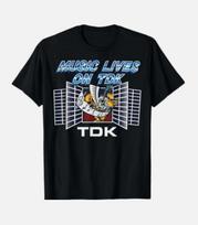 Muzika gyvuoja TDK Vintažiniai 80-ųjų TDK Marškinėliai XXXL gray