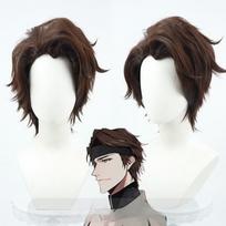 BLEACH Anime Sosuke Aizen Cosplay Wig Anime Roleplay Party Costume Prop Synthetic Hair One Size black