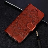 Prabangus odinis atverčiamas telefono dėklas, skirtas Xiaomi Redmi 8A 9C 9A 7A Note 6 7 8 9 Pro 8T 9S Mi 10 A2 Lite A3 9T 10T Poco F2 X3 NFC kortelės piniginės dangtelis Poco M3 Pro ruda