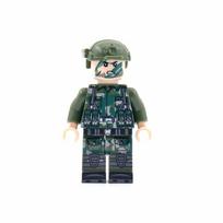 5pcs US Modern Special Forces Camouflage Soldier MOC SWAT Military Weapons MiniFigures Building Block Brick Children Toys 5PCS žalia