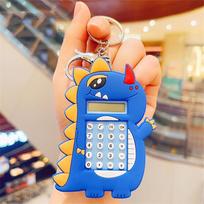 Accessories Digit Calculator Electronic Calculator Dinosaur Calculator Keychain Pocket Calculator blue