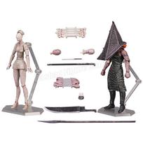 Figma Sp-055 Silent Hill Piramidės Galva Veiksmo Figūrėlė 17cm Raudona Piramidės Daiktas Apsireiškimas 3D Figūrėlė PVC Burbulinės Galvos Slaugytojos Modelis Žaislai