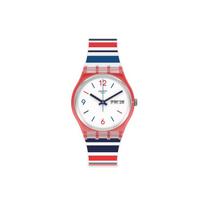 SWATCH Unisex 34mm White Watch GR712 GR712 Red Blue white
