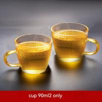 GIANXI Chinese Tea Ceremony Teapot Transparent Glass Flower Teapot Heat-resistant Pu 'er Pot Tea Cup Chinese Kung Fu Tea Set 500-1000ml orange