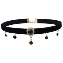Women's Elegant Wine Red Crystal Choker Necklace - New Year & Christmas Accessory juoda