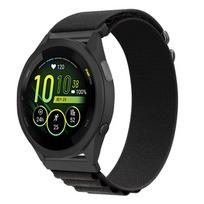 22mm 20mm Alpine Loop Strap For Garmin Forerunner 265 165 55 965 Nylon Bracelet Wristband Garmin Vivomove Trend/Venu 3/Active 5 For width 22mm black