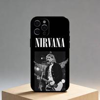 K-Kurt N-Nirvana C-Cobain telefono dėklas iPhone17,16,15,14,13,12 Plus,Max, minkšto silikono juodas dangtelis iPhone14ProMax