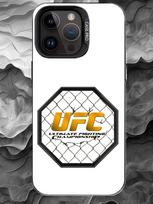 U-UFC logotipas telefono dėklas Sidabrinis korpusas IPhone 17 16 15 14 13 12 11 Pro Max Plus iPhone11PROMAX