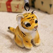 Top-Grade 15Cm Premium-Quality Cute High-Standard Cartoon Superior-Grade Animal Superior-Grade Plush Top-Grade Keychain First-Class Tiger beige
